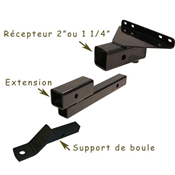 Attache remorque avec extension